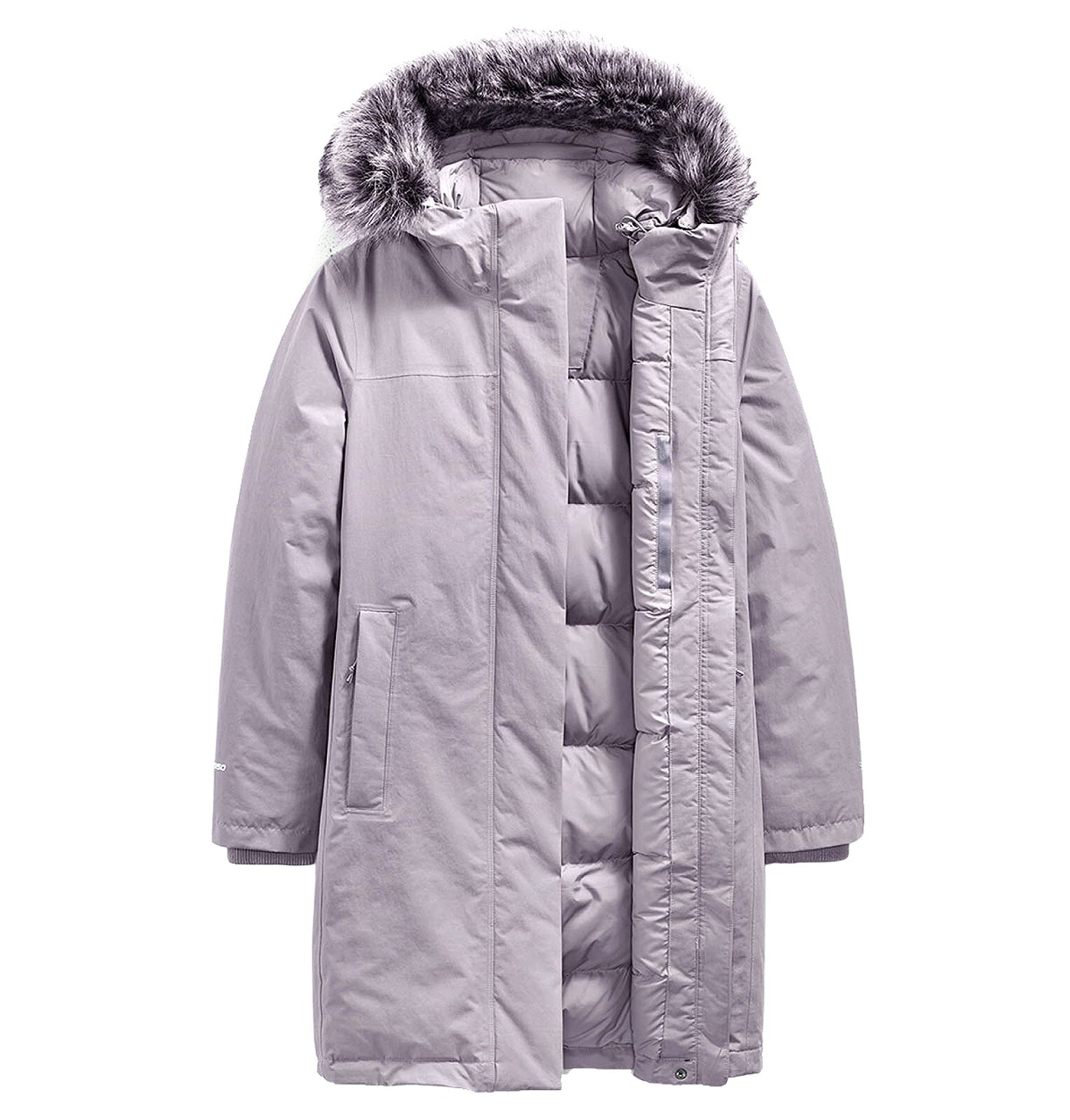 Pre-owned The North Face Womens Medium Arctic Parka Winter Down Jacket Minimal Grey Hooded