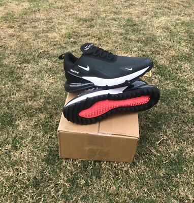 NEW Nike Air Max 270 G Black White Hot Punch Golf Shoes Men's Size 11 CK6483-001