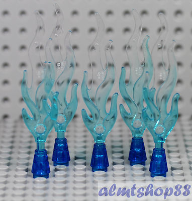 LEGO - Flame Fire Torch Plume Lightning Bolt Rounded Wave Dragon Wing Bulk Lot