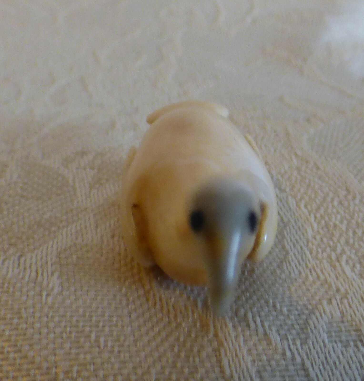 Vintage Small hand carved Dove bird   Charm