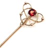 Garnet & 9ct Yellow Gold PinBrooch Vintage Fine Unisex Gemstone Jewellery .JPG