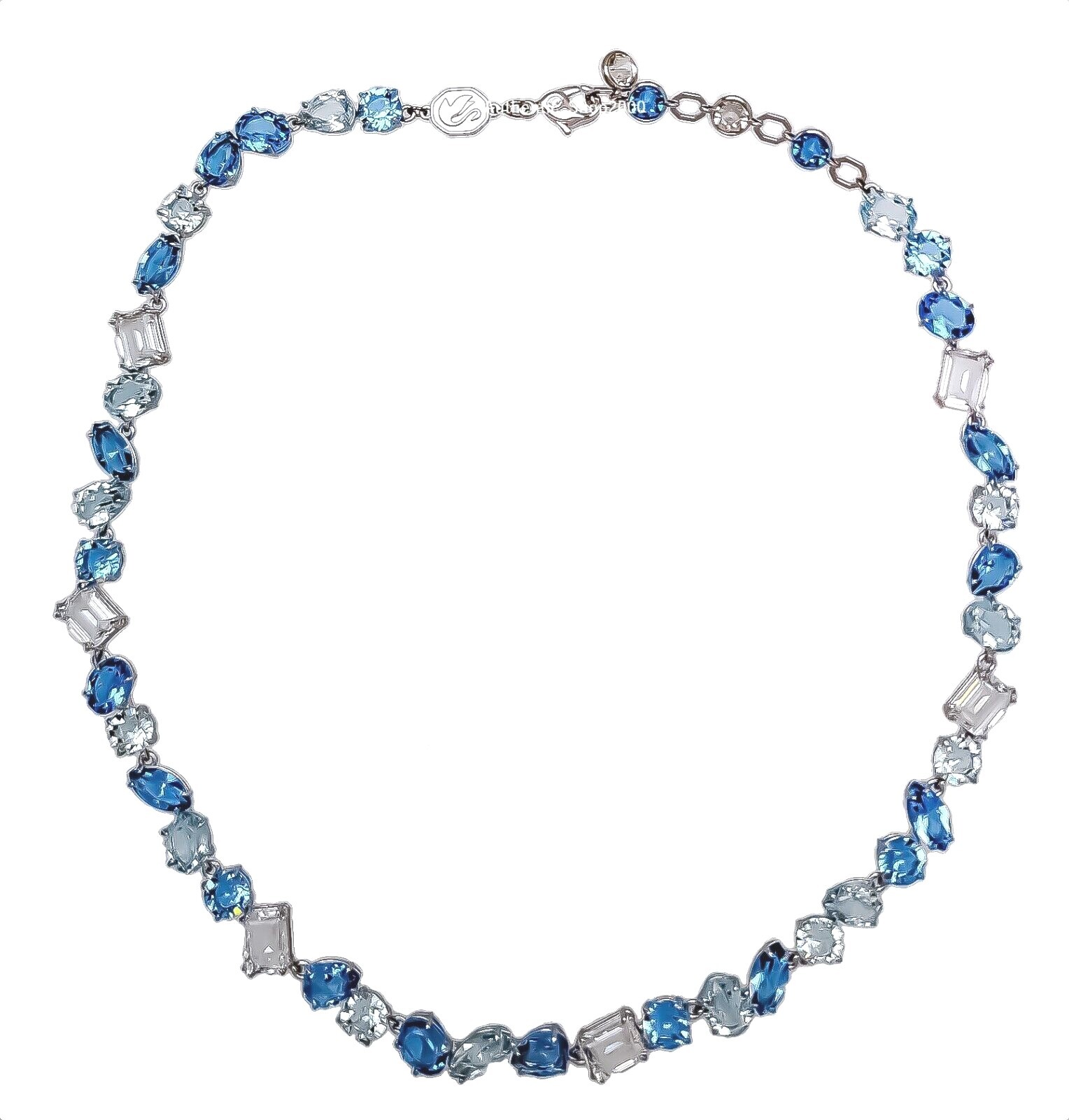 【Swarovski】Gema ネックレス 5666007 New 100% Authentic SWAROVSKI Bohemian Mixed Blue Crystals