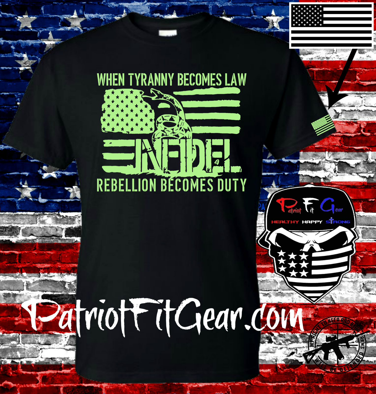 t-shirt,When Tyranny Becomes Law,Rebellion Becomes Duty,Infidel,Molon Labe,2A