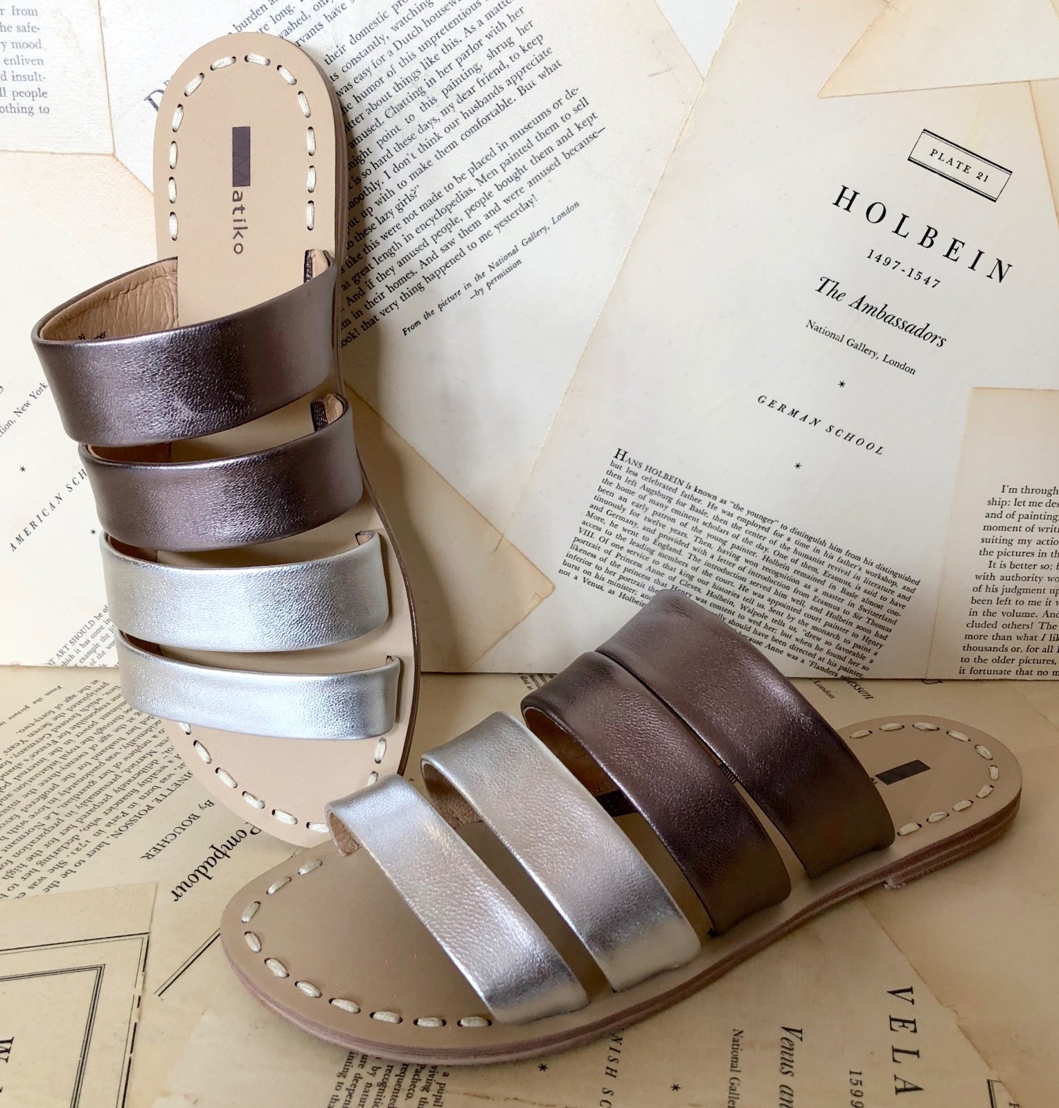 

Сандалии Anthropologie Matiko Kyla Серебристый оловянный металлик с ремешками 39/8 NIB, Silver pewter, kyla