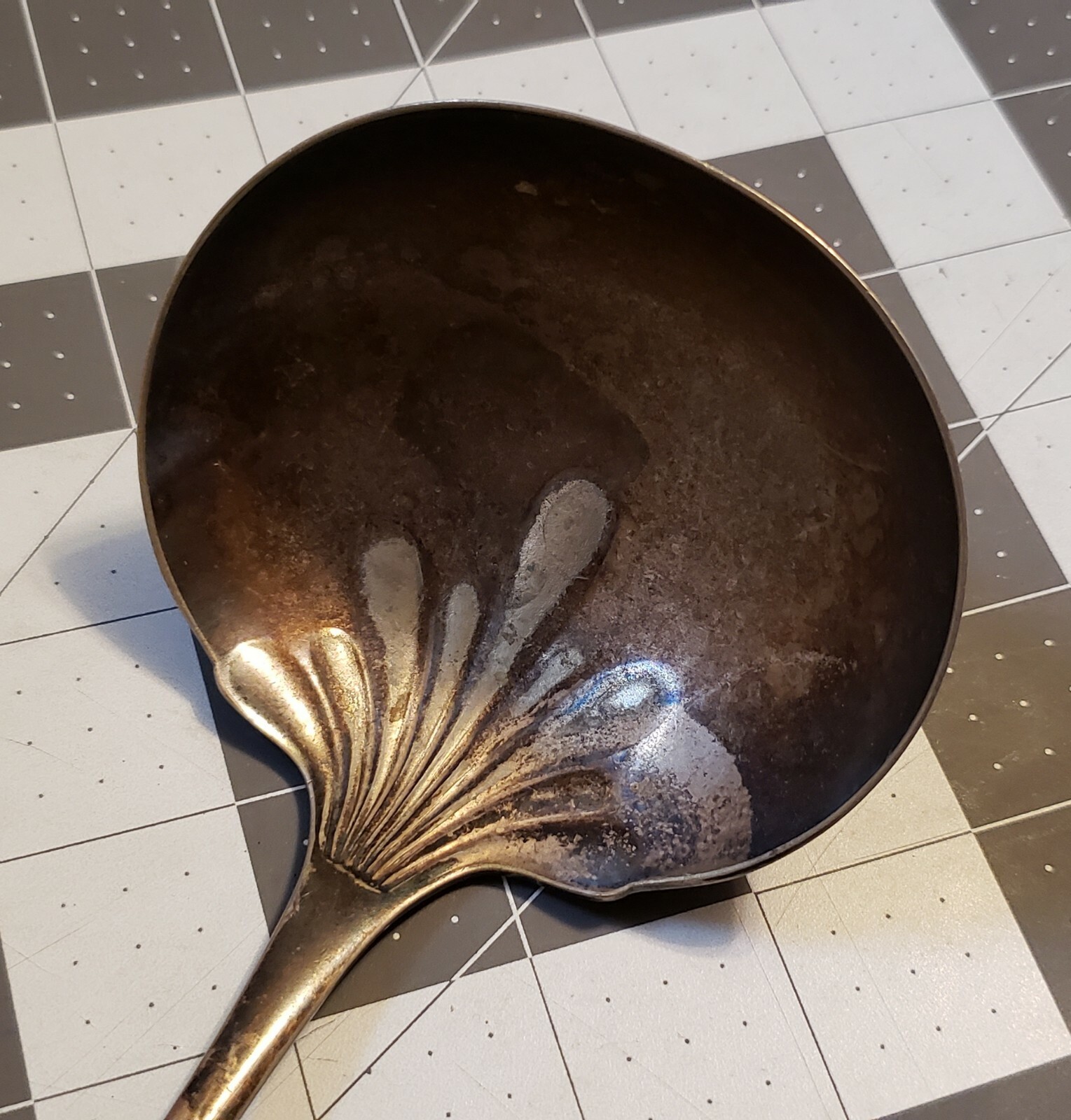 Vintage Powle Silver Plated Ladle Spoon Flatware Silverware Dipper