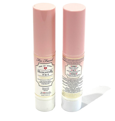TOO FACED Hangover Rx 3-In-1 Replenishing Primer Setting Spray LOT 2 x 1 Oz NEW
