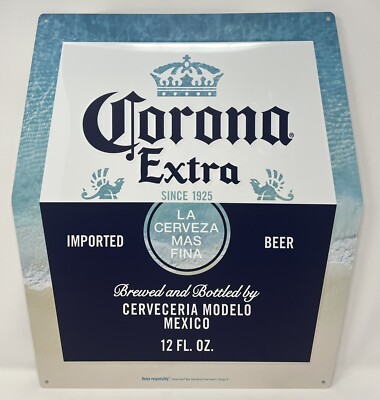 Corona Extra Cerveza Metal Sign - New
