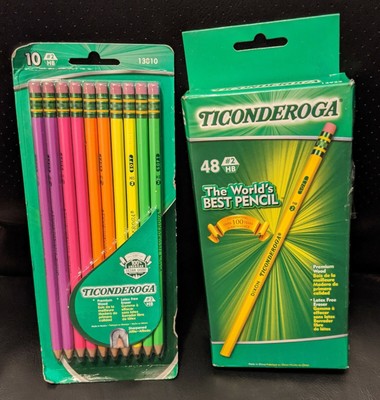 48 DIXON TICONDEROGA #2 HB PENCILS + 10 #2 HB Sharpened Pencils (13810)