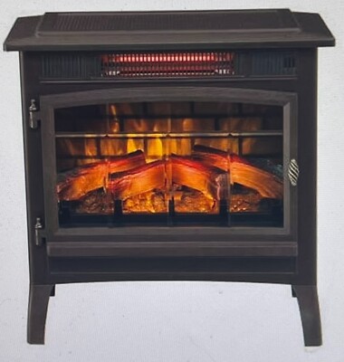 3D Bronze Infrared Electric Fireplace Stove with Remote Control DFI-5010-02 New