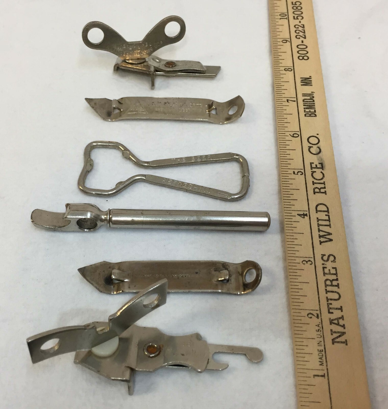 Blatz Hamms Beer Bottle Can Opener Stihl Vaughns Miracle Roll Vintage Lot of 6