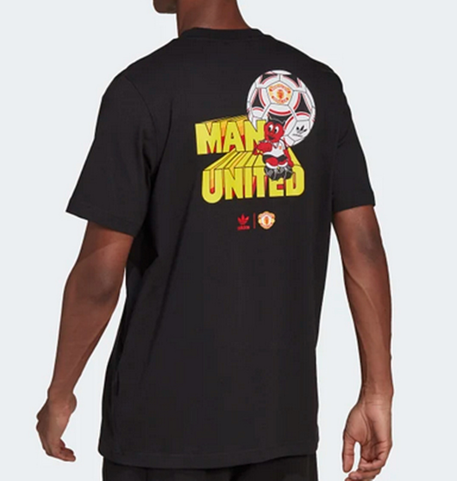 ADIDAS ORIGINALS MANCHESTER UNITED RETRO BLACK TSHIRT SIZE M