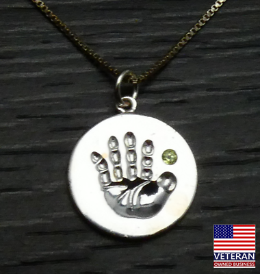 Baby print deals necklace