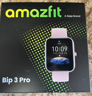 Amazfit Bip 3 Pro.  Smart Watch  with Pink Band. A2171