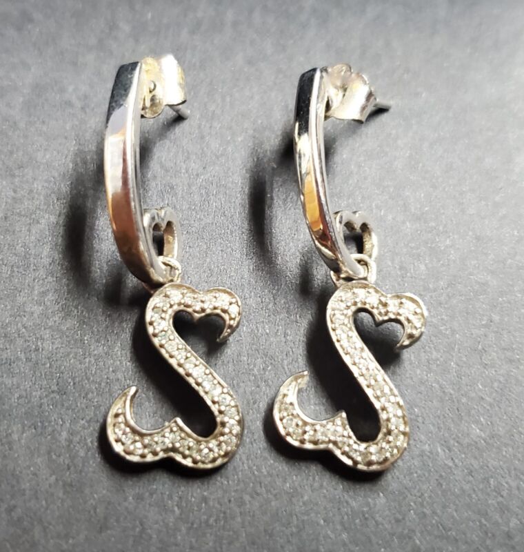 Jane Seymour Jwbr Sterling Silver Open Hearts Diamond Accent Earrings Vf