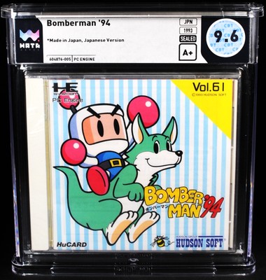 WATA 9.6 A+ Bomberman 94 PC Engine Japanese 1993 Hudson Soft Sealed Graded