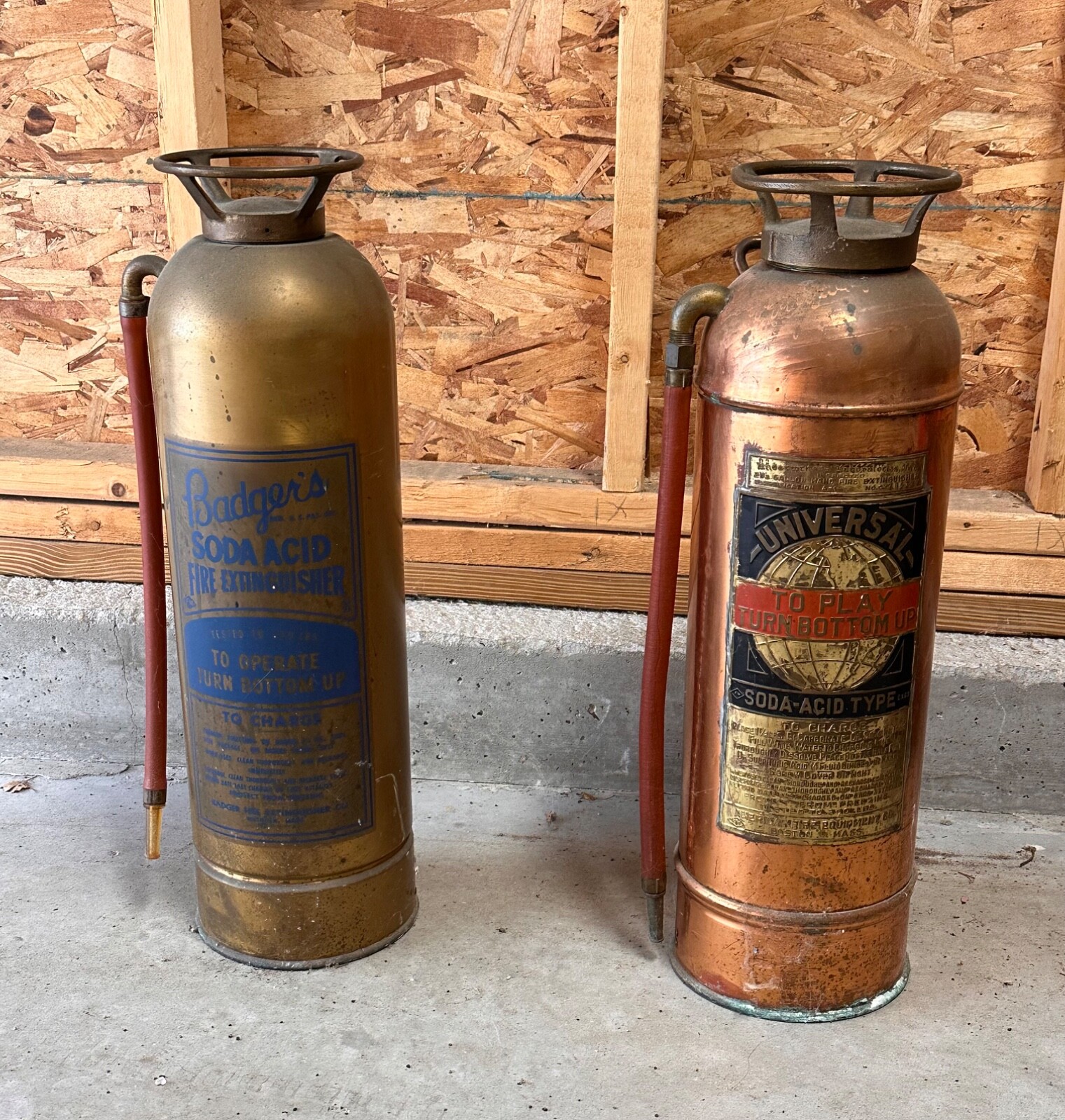 ヴィンテージ真鍮消火器FIREEXTINGUISHER 　アンティーク 1940's ヴィンテージ ファイヤーイクスティングィシャー / 消火