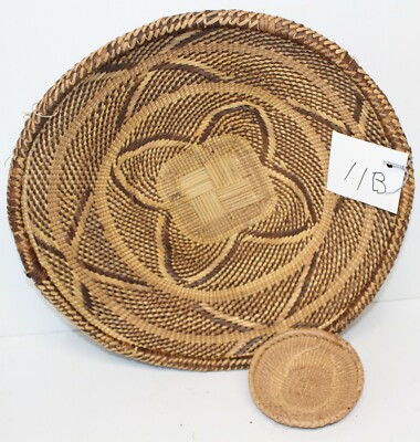 2 (two) Binga Tonga Baskets wall decor African Art Zimbabwe 14''  & 4¼''    #11B
