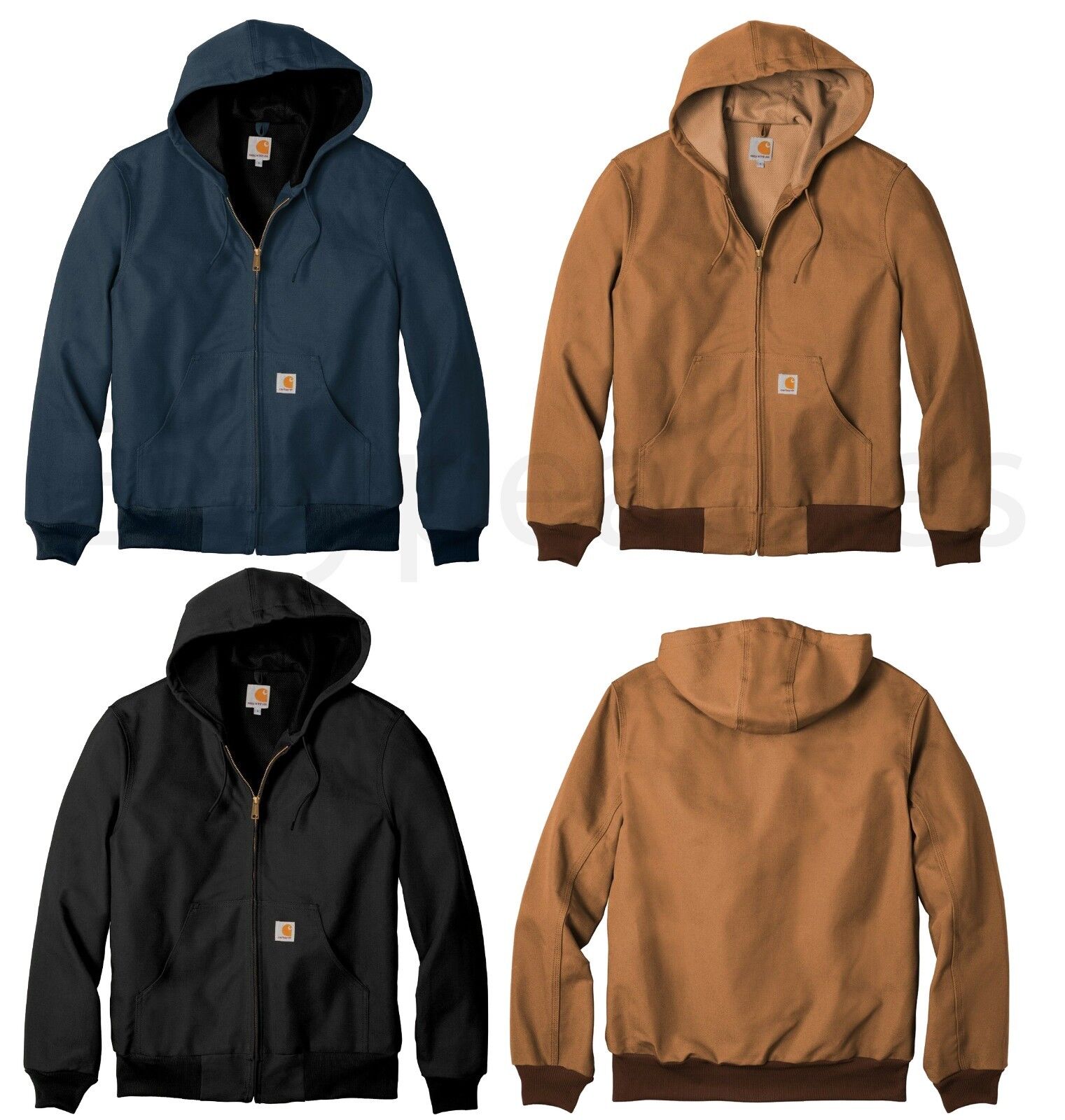 Carhartt - Men's Thermal Lined Duck Active JACKET, Hooded, S-6XL, LT-3XLT, J131 Carhartt - Men's Thermal Lined Duck Active JACKET, Hooded, S-6XL, LT-3XLT, J131