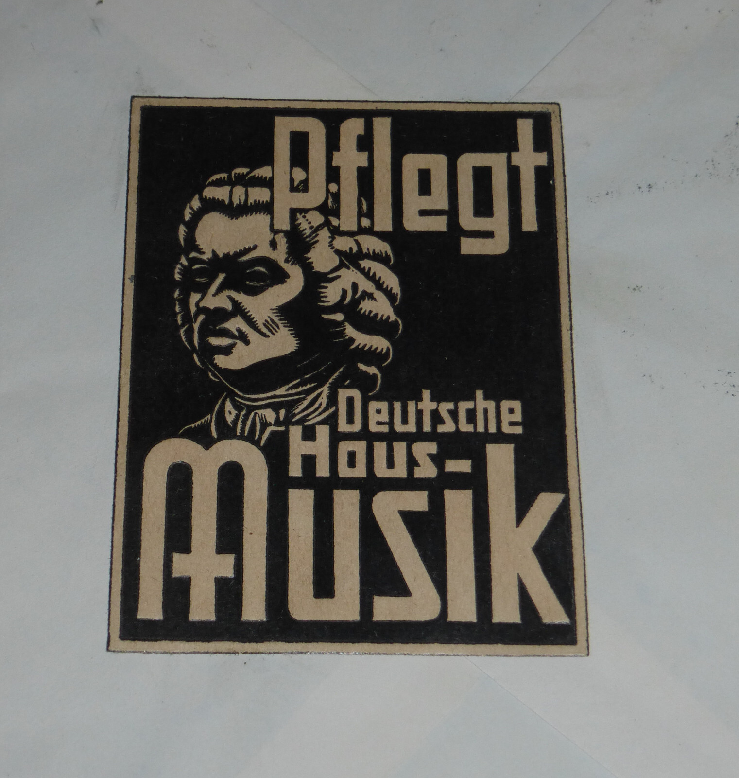 Johann Sebastian Bach groe Vignette "Pflegt Deutsche Hausmusik" DDR Brief 1969