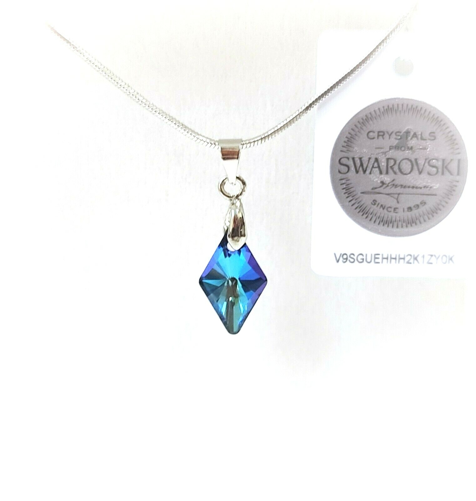 Swarovski Mini Neon Blue Zircon ネックレス Swarovski Rhinestones Non Hotfix Blue Zircon