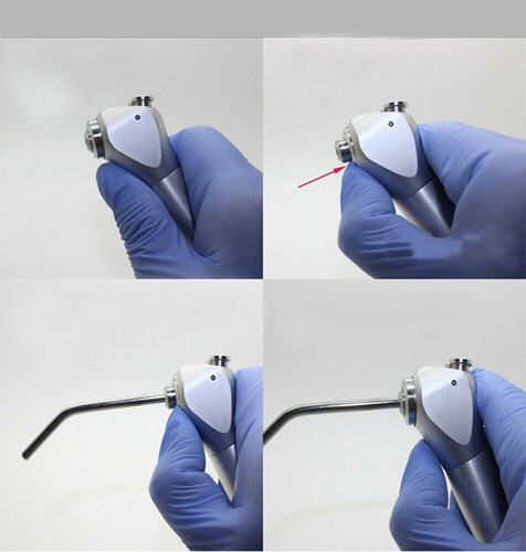 Dental 3 Way Air Water Spray Triple Syringe Handpiece w/ 2 Nozzles Tips Tubes CE