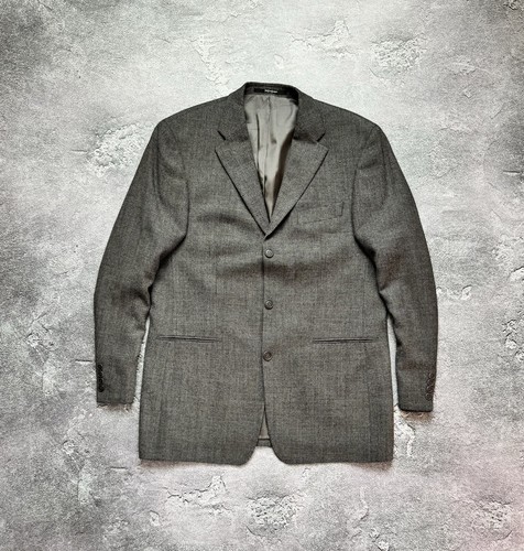 【送料&関税込】Saint Laurent Grey Wool Blazer Ysl YvesSaintLaurent 106 Size Wool Blazer Jacket Coat Button