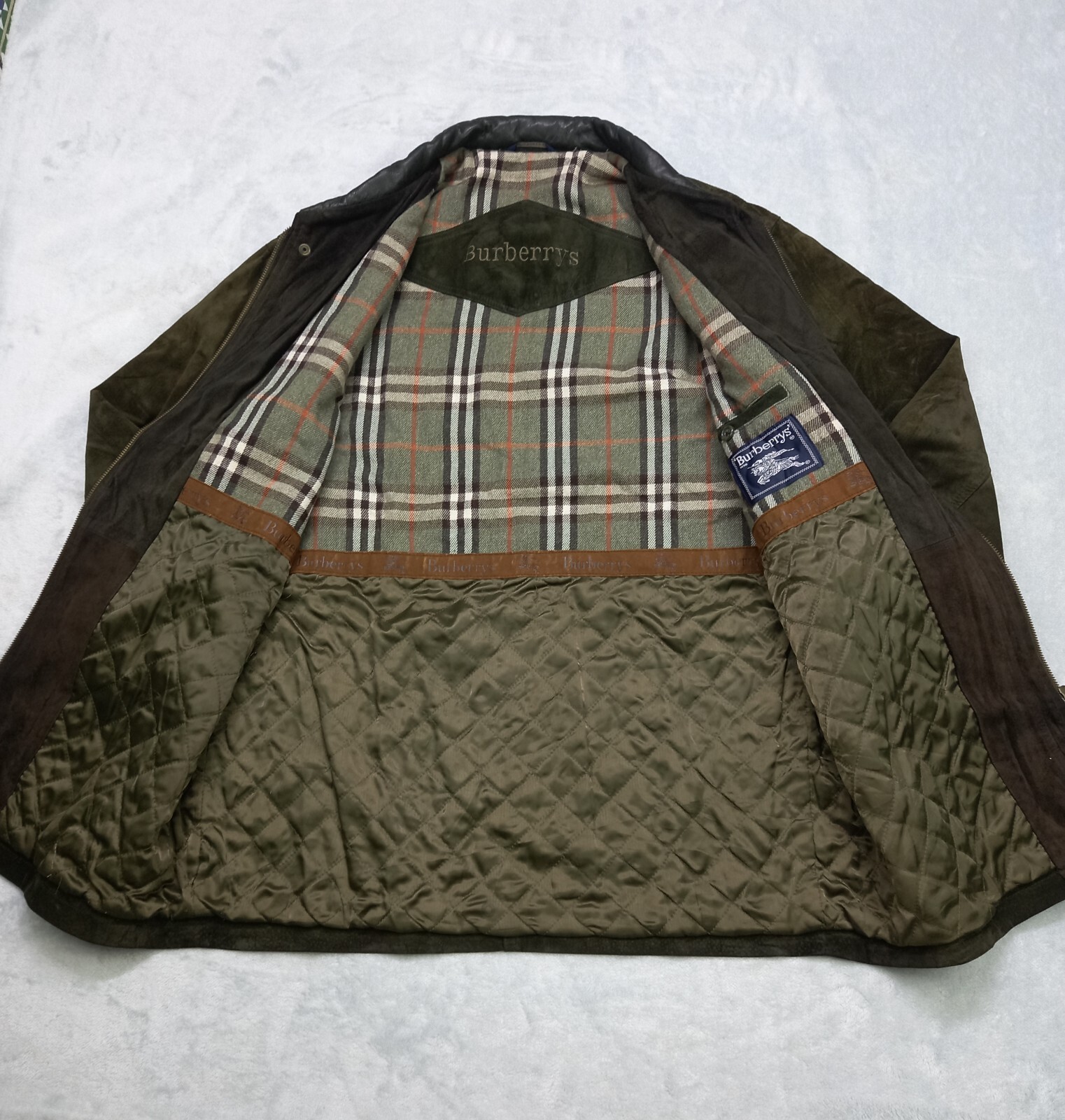 ジャケット・アウター vintage Burberry novacheck wool coat et Vintage Burberry Jacket Wool Nova Check Coat Jacket Blue