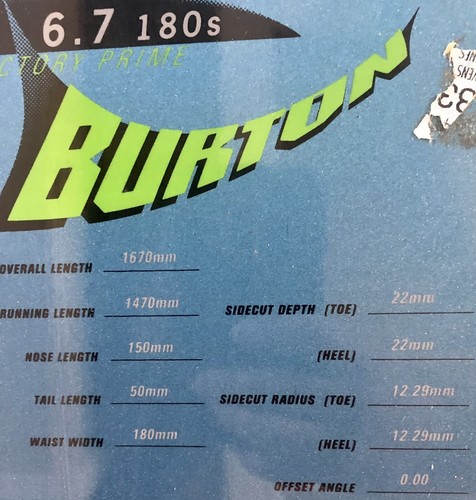Burton Snowboard 167cm Precision Wood Core Sintered Base Bindings 180s Blue