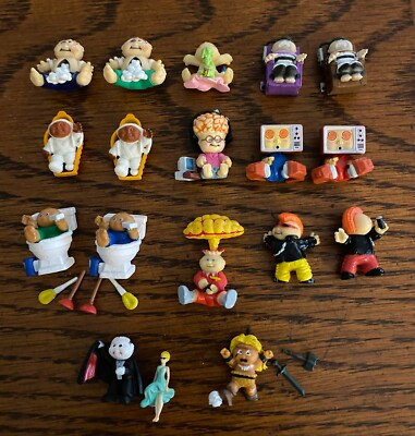 SUPER IMPULSE GPK MICRO FIGURES STICKERS GROCERY ITEMS U-PICK GARBAGE PAIL KIDS