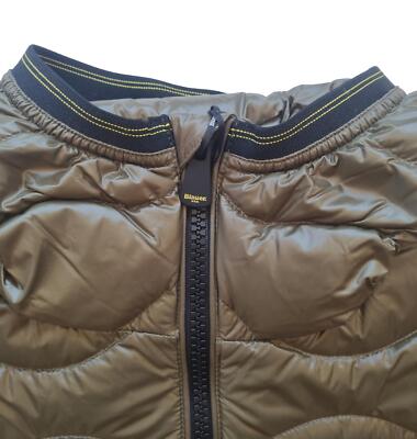 Pre-owned Blauer Men's Down Jacket 24wbluc03005 006355 Olive Green