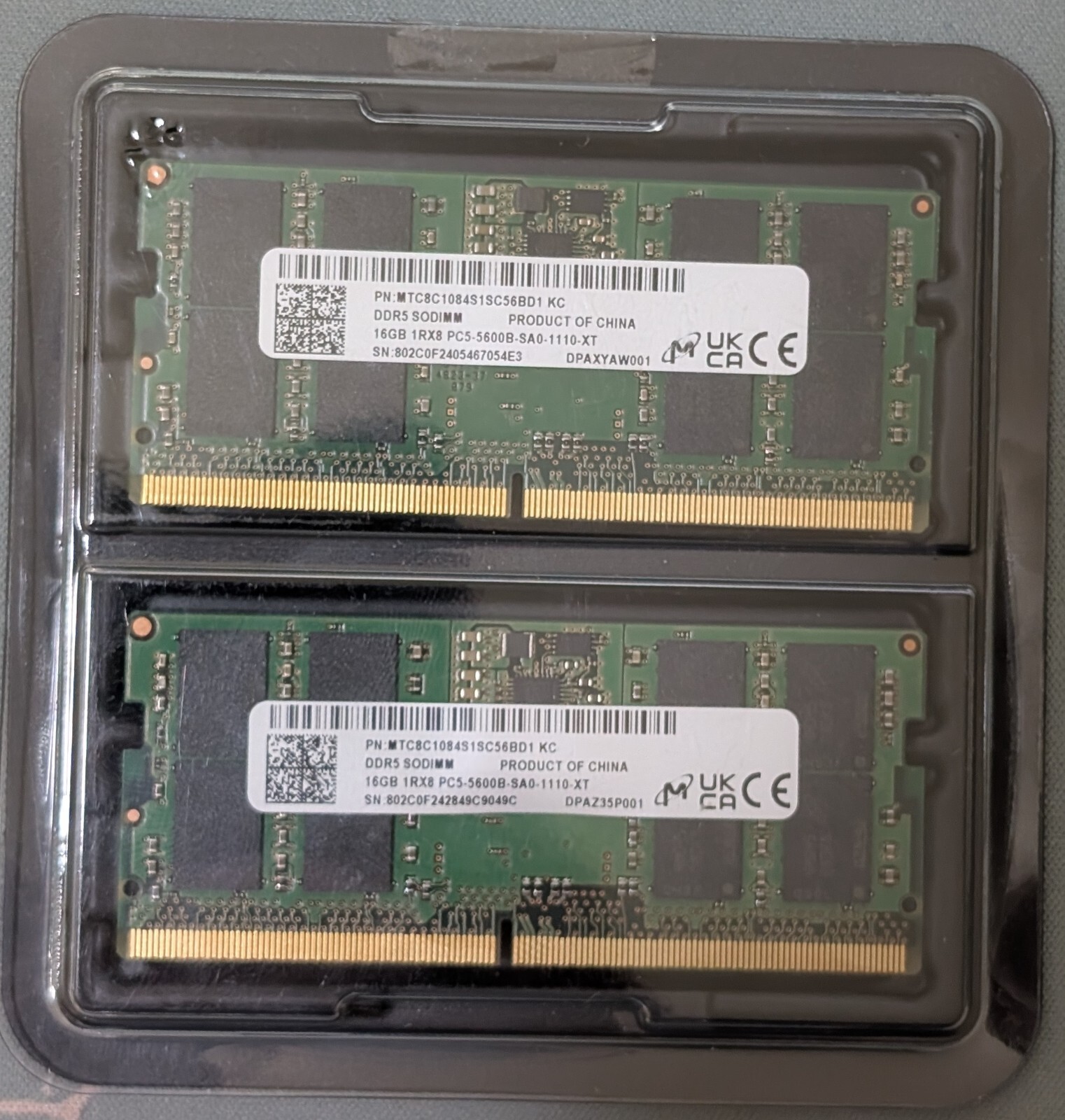 未使用品 Micron DDR5 5600Mhz 16GB×2 SODIMM Amazon.co.jp: Micron Technology Inc. CP2K16G56C46U5 Crucial