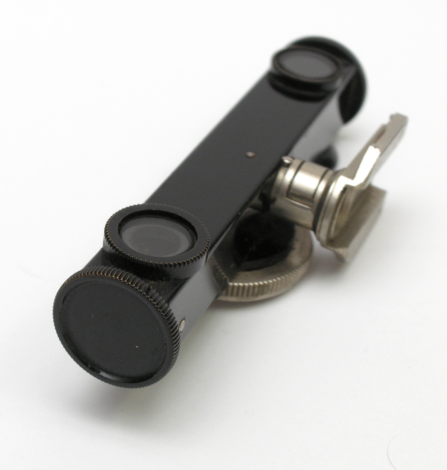 LEICA FOKOS HFOOK RANGEFINDER NICKEL - WITH SHOE CLIP in METERS - SUPER CLEAN!