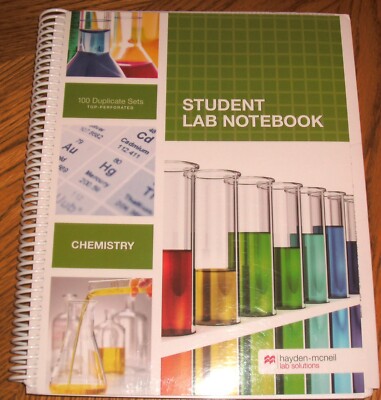 Hayden-McNeil Chemistry Student Lab Notebook with 100 Carbonless Duplicate Sets
