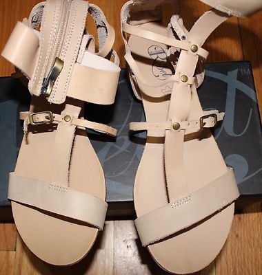 MODERN REBEL BEIGE HEIGHTON GLADIATOR LEATHER SANDAL US 6.5M 