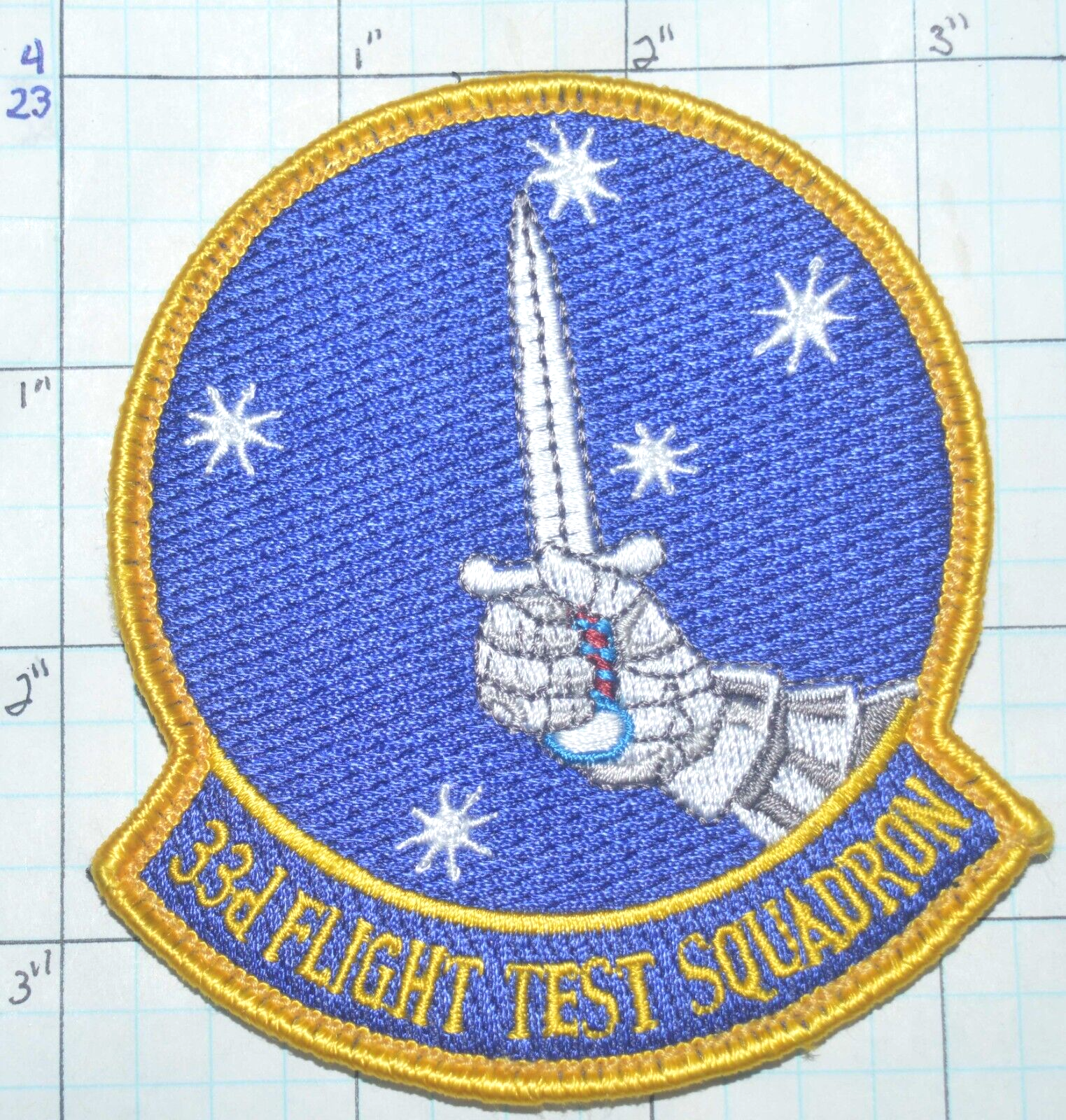 US AIR FORCE USAF 33d FLIGHT TEST SQUADRON HOOK & LOOP