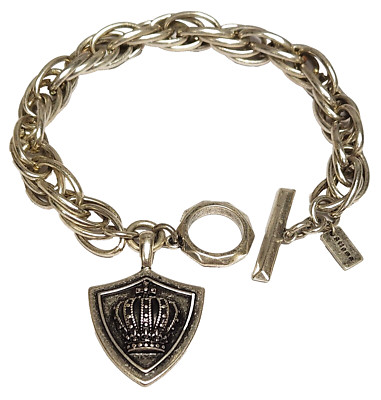 Stigma by Kim Min Sun Crown & Shield Charm Bracelet Rope Chain Toggle Bracelet 9
