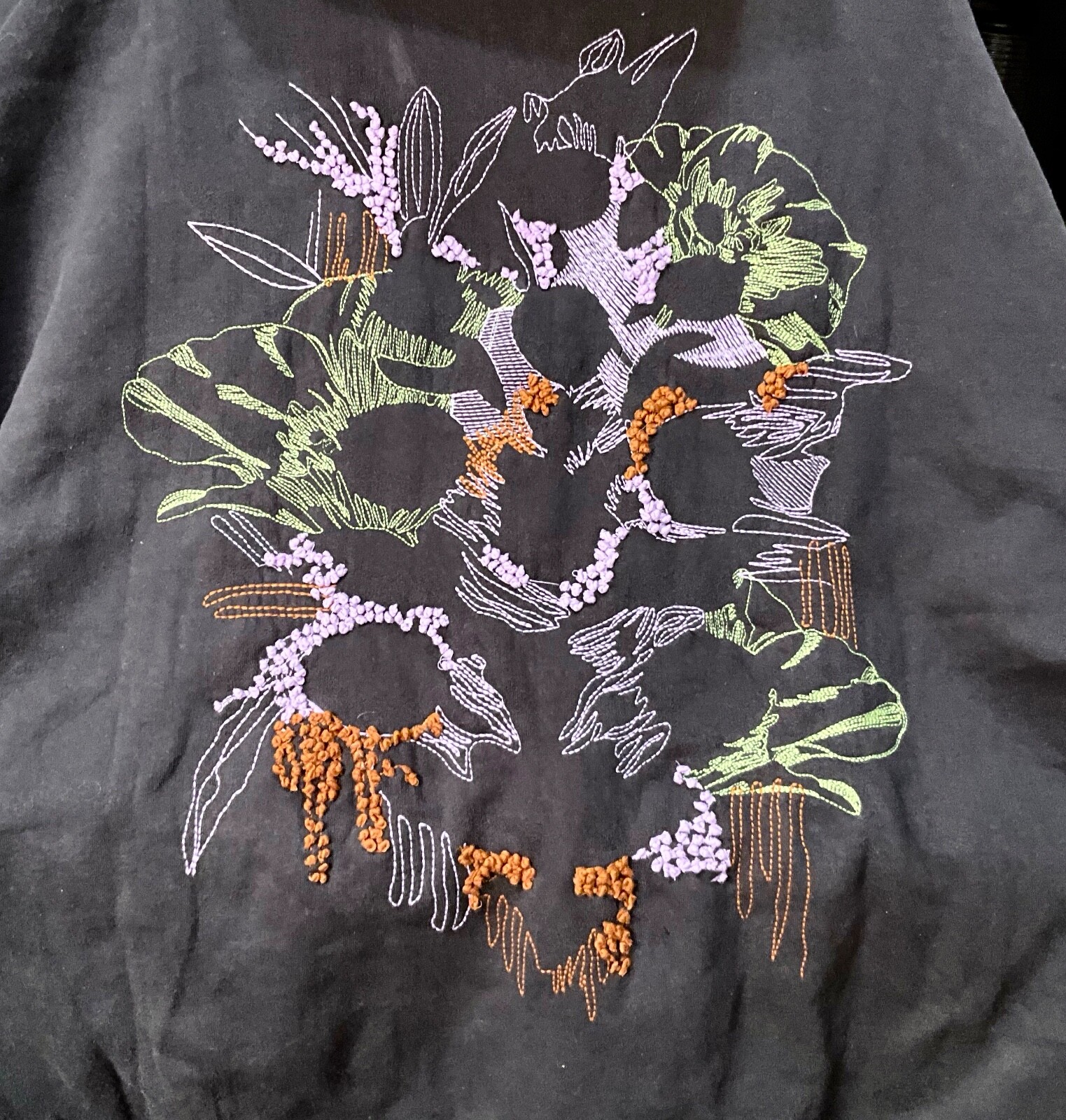 

Толстовка с капюшоном Free People Movement At My Best с вышивкой, черный  NWT