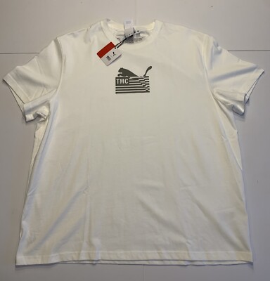 New Men's Puma x Nipsey Hussle TMC The Hustle Way T-Shirt White Size XXL