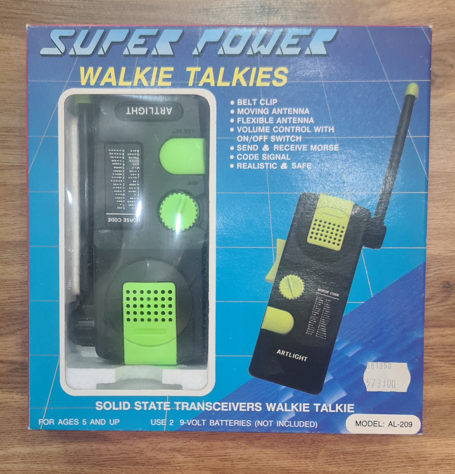 Vintage Super Power Walkie Talkies NOS UNTESTED / MORSE CODE