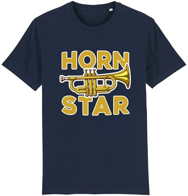 Horn Star T-Shirt Funny French Horn Player Hornist Musician Joke Novelty Gift