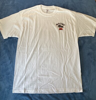 Malibu Caribbean Rum Passion Fruit 2005 Promo T Shirt Sz XL White