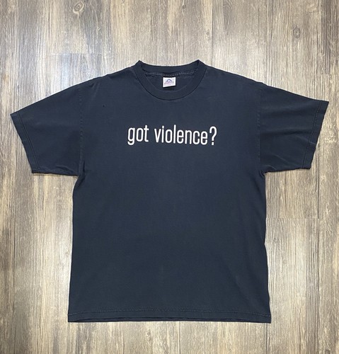 ミュージシャン MARILYN MANSON got violence? Vintage Marilyn Manson Got Violence? Long Sleeve Band Tee