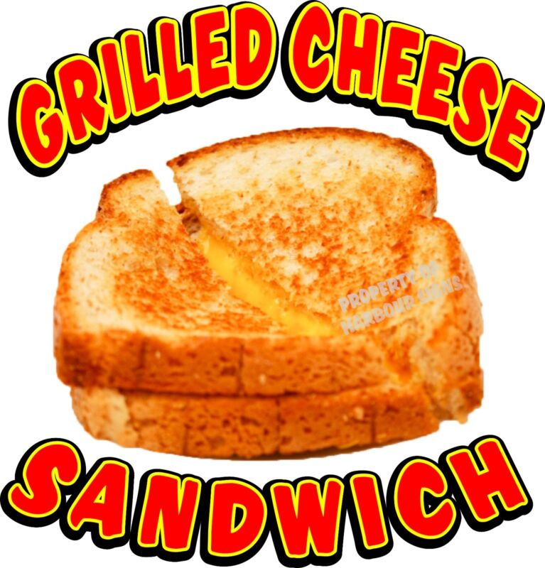 Grilled Cheese Sandwich Concession Decal 14" Food Truck Menu Vinyl Sticker