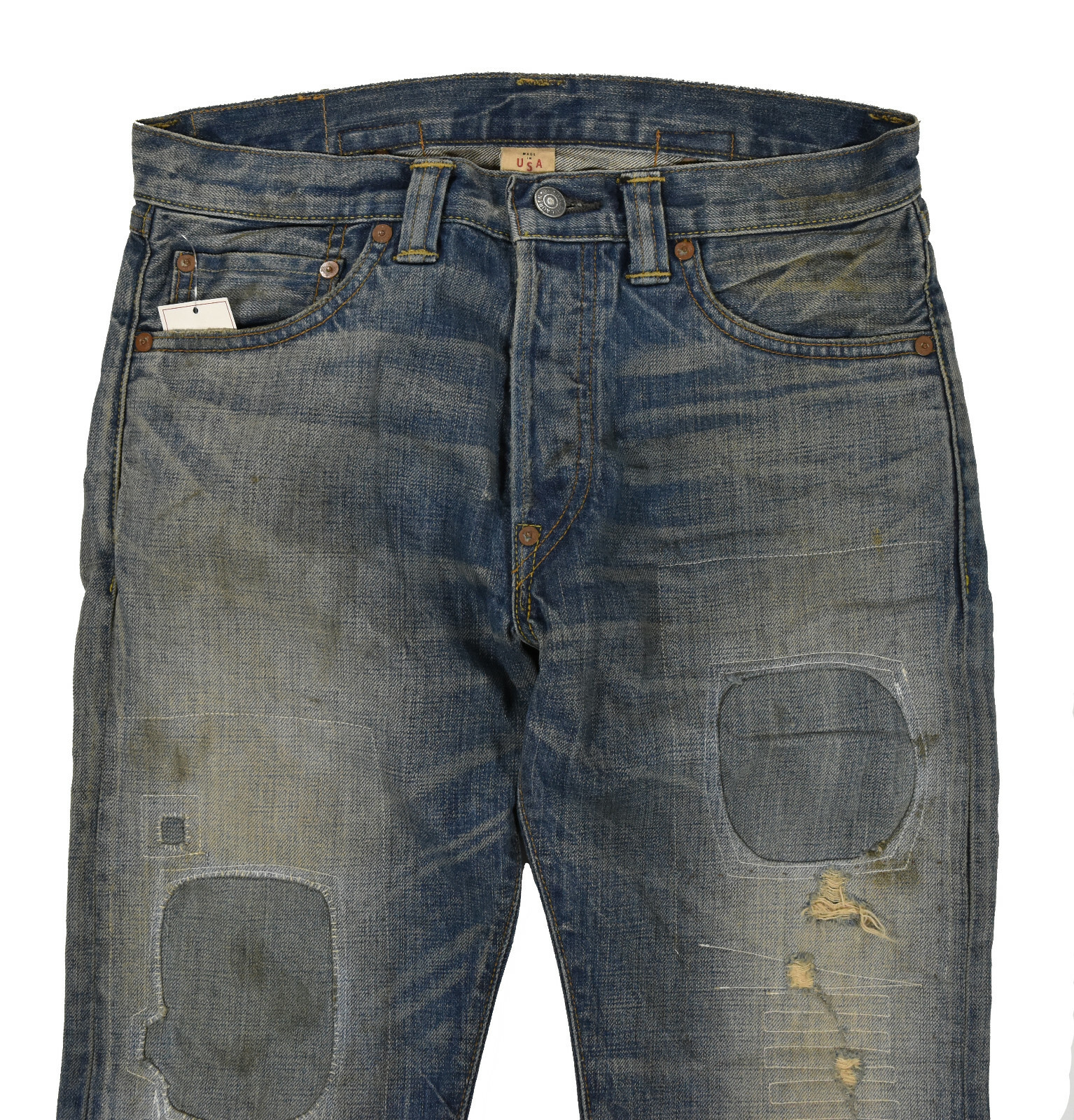 Women's Ralph Lauren RRL Vintage Boy Fit Distressed Repaired