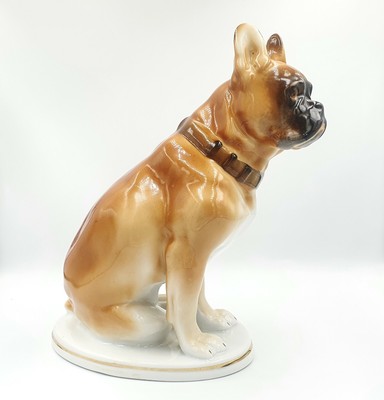 BOXER PUP Figurine West Germany Fine Quality Ceramic Vintage