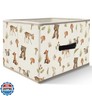 Nogrit Woodland Nursery Storage Bins Box, Toybox for Boys Girls, Forest Animal Mushroom Foldable Baskets Organizer Container with Handles for Bedroom Bathroom Kids Nursery Clothes Toys Books