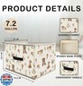 Nogrit Woodland Nursery Storage Bins Box, Toybox for Boys Girls, Forest Animal Mushroom Foldable Baskets Organizer Container with Handles for Bedroom Bathroom Kids Nursery Clothes Toys Books