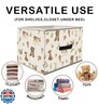 Nogrit Woodland Nursery Storage Bins Box, Toybox for Boys Girls, Forest Animal Mushroom Foldable Baskets Organizer Container with Handles for Bedroom Bathroom Kids Nursery Clothes Toys Books