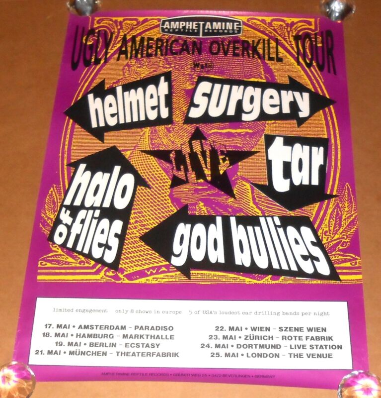 Ugly American Overkill Tour Helmet Surgery Poster Original Promo 24x33 RARE