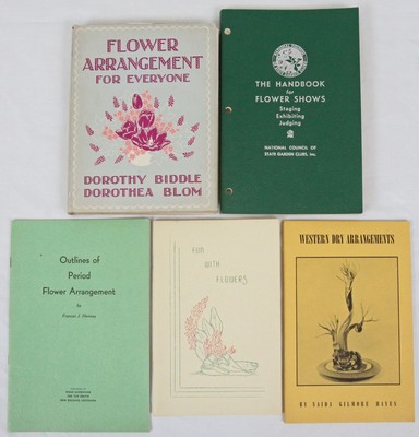 1950's Vintage Book Lot Flower Arrangement For Everyone Biddle Blom Ikebana